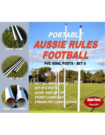 Rippa Goals Portable AFL - Set 8 Posts (Auskick / AFL 9's) 