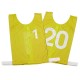 Small Numbered Basketball Mesh Vests Yellow- set 1-20