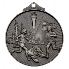 Cross Country Silver Medal with Neck Cord