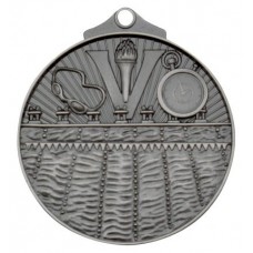 Swimming Silver Medal with Neck Cord